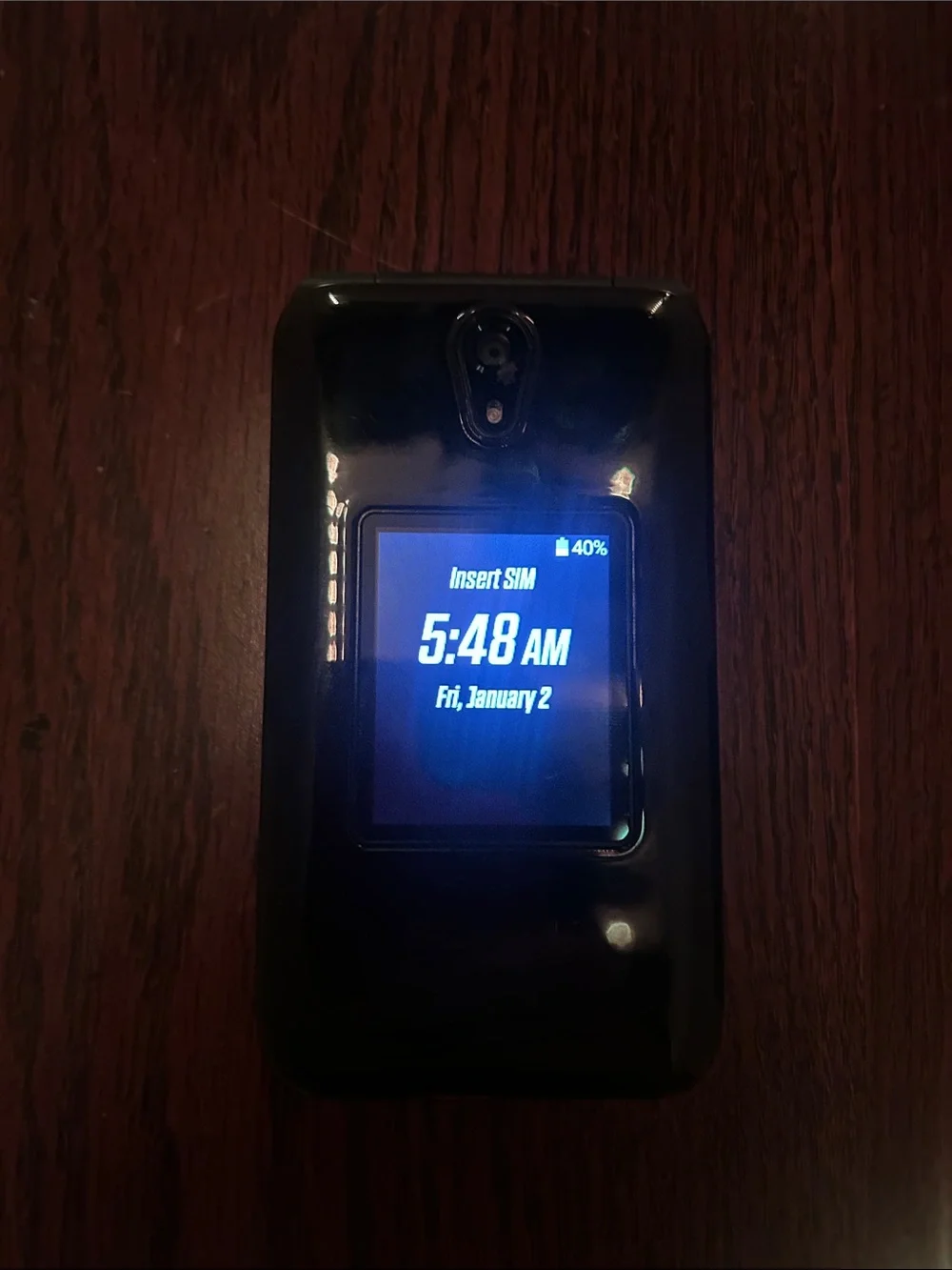 Flip Phone with Front Display - Black